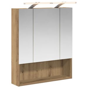 vidaXL Koupelnov&aacute; zrcadlov&aacute; skř&iacute;ň Uměleck&yacute; dub 60 x 14.5 x 70 cm