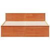 vidaXL Postel bez matrace s čelem voskově hněd&aacute; 180 x 200 cm borovice
