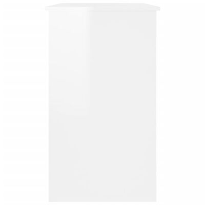 vidaXL Psací stůl bílý s vysokým leskem 90 x 45 x 76 cm dřevotříska