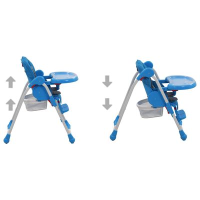 vidaXL Dětská jídelní židlička modro-šedá