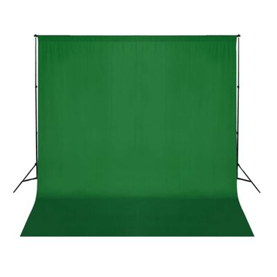 vidaXL Fotopozadí bavlněné zelené 300 x 300 cm klíčovací