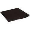 vidaXL N&aacute;stěnn&aacute; police tmavě hněd&aacute; 60x60x2 cm o&scaron;etřen&yacute; masivn&iacute; dub