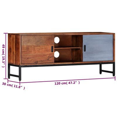 vidaXL TV stolek 120 x 30 x 49 cm masivní akáciové dřevo