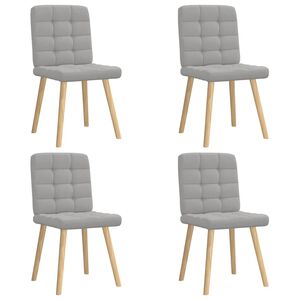 vidaXL Otočn&eacute; j&iacute;deln&iacute; židle 4 ks Oblak &scaron;ed&aacute; textil