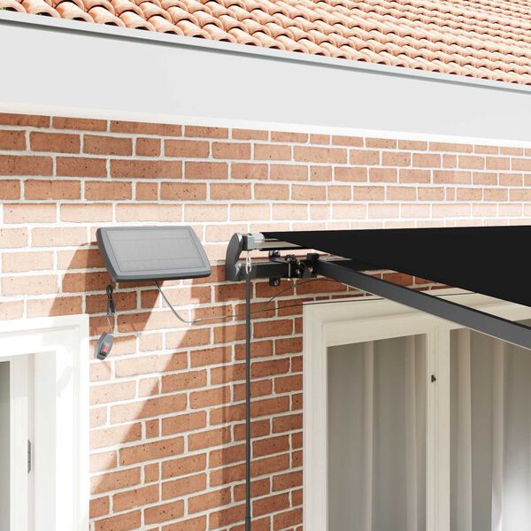 vidaXL Budsorovatelné zastřešení Černá 350 x 250 cm textil