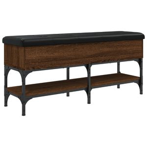 vidaXL Lavice s botn&iacute;kem hněd&yacute; dub 102 x 32 x 45 cm kompozitn&iacute; dřevo