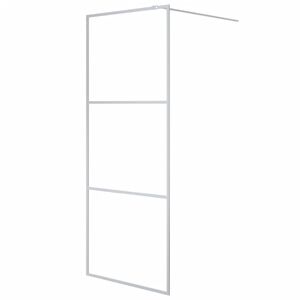 vidaXL Sprchov&aacute; z&aacute;stěna walk-in stř&iacute;brn&aacute; 80 x 195 cm čir&eacute; ESG sklo