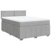 vidaXL Box spring postel s matrac&iacute; světle &scaron;ed&aacute; 160 x 200 cm textil