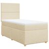 vidaXL Box spring postel s matrac&iacute; kr&eacute;mov&aacute; 90x200 cm textil