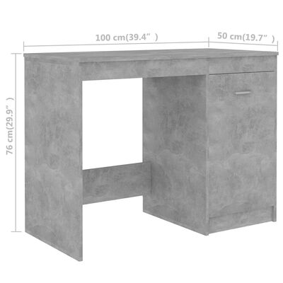 vidaXL Psací stůl betonově šedý 140 x 50 x 76 cm dřevotříska
