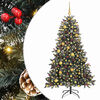 vidaXL Uměl&yacute; v&aacute;nočn&iacute; stromeček Zelen&aacute; 180 cm PVC, plast a ocel