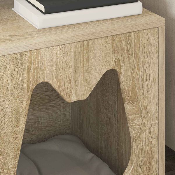 vidaXL Kočič&iacute; dům Sonoma 42,5 x 40 x 53,5 cm kompozitn&iacute; dřevo