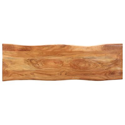 vidaXL Lavice s živou hranou 160 cm masivní akáciové dřevo a ocel