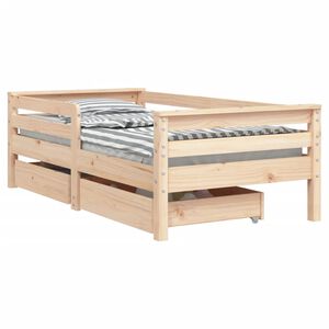 vidaXL Dětsk&aacute; postel se z&aacute;suvkami 70 x 140 cm masivn&iacute; borov&eacute; dřevo