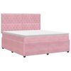 vidaXL Postel boxspring s matrac&iacute; s čelo Růžov&aacute; 160 x 200 cm Samet