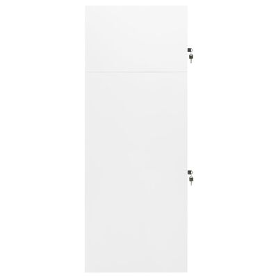 vidaXL Skříňka na sedlo bílá 53 x 53 x 140 cm ocel