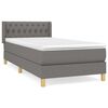 vidaXL Box spring postel s matrac&iacute; tmavě &scaron;ed&aacute; 90x190 cm textil