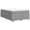 vidaXL Box spring postel s matrac&iacute; světle &scaron;ed&aacute; 140 x 200 cm textil