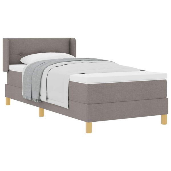 vidaXL Postel s boxspringem s matrac&iacute; Taupe 200 x 100 cm Polyester