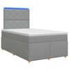 vidaXL Postel boxspring s matrac&iacute; Světle &scaron;ed&aacute; 120 x 190 cm Textil