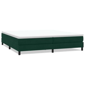 vidaXL Postel Box Spring bez matrace tmavě zelen&aacute; 200x210 cm samet