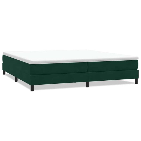 vidaXL Postel Box Spring bez matrace tmavě zelen&aacute; 200x210 cm samet