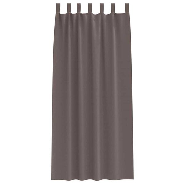vidaXL Z&aacute;věsy na zatemněn&iacute; s kroužky 2 pcs Tmavě hněd&aacute; 245 x 140 cm