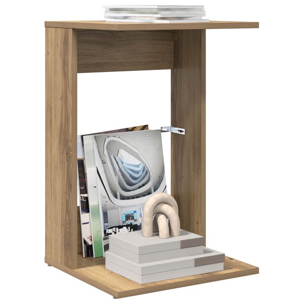 vidaXL Bočn&iacute; stůl Artisanov&yacute; dub 40 x 38 x 62,5 cm kompozitn&iacute; dřevo