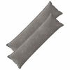 vidaXL Povlak na pol&scaron;t&aacute;ř 2 pcs HOUTEN Tmavě &scaron;ed&aacute; 40 x 145 cm