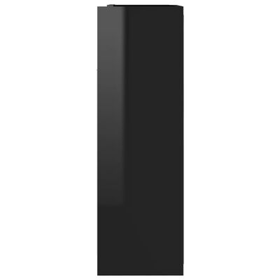 vidaXL Zrcadlová skříňka černá vysoký lesk 62,5x20,5x64 cm dřevotříska