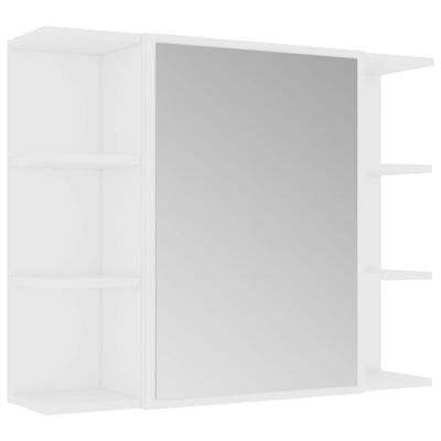 vidaXL Koupelnová skříňka se zrcadlem bílá 80 x 20,5 x 64 dřevotříska