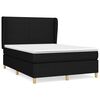 vidaXL Box spring postel s matrac&iacute; čern&aacute; 140x200 cm textil