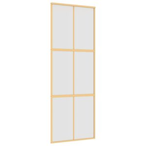 vidaXL Posuvn&eacute; dveře zlat&eacute; 76 x 205 cm ml&eacute;čn&eacute; ESG sklo a hlin&iacute;k