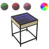 vidaXL Nočn&iacute; stolek s Infinity LED dub sonoma 40 x 40 x 51 cm