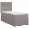 vidaXL Postel boxspring s matrac&iacute; s čelo Taupe 90 x 200 cm Textil