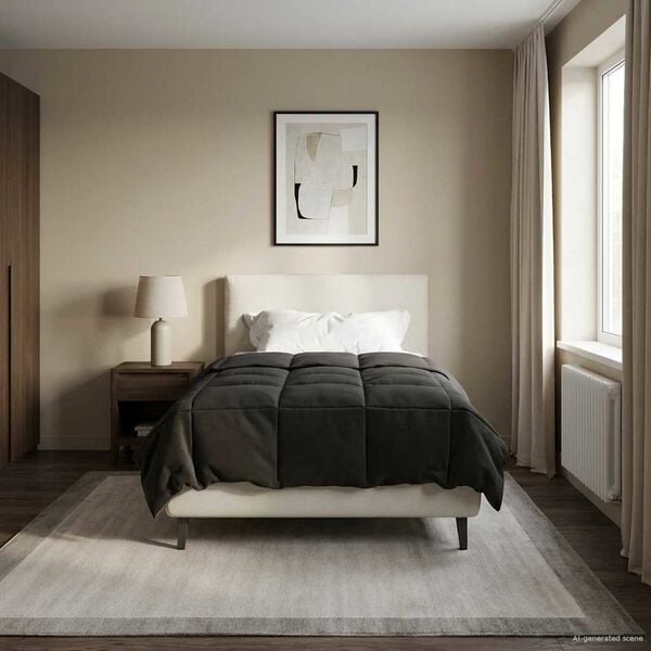 vidaXL Celoročn&iacute; přikr&yacute;vka &Scaron;něrov&aacute;n Antracit 135 x 220 cm Mikrovl&aacute;kno