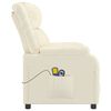 vidaXL Elektrické masážní křeslo krémové umělá kůže
