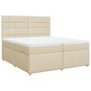 vidaXL Box spring postel s matrac&iacute; kr&eacute;mov&aacute; 200x200 cm textil