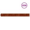 vidaXL Okraj tr&aacute;vn&iacute;ku 50 pcs 10 x 103 cm Povětrnostně odoln&aacute; ocel