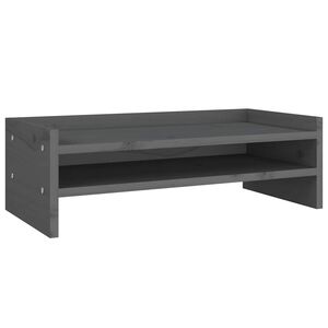 vidaXL Stojan na monitor &scaron;ed&yacute; 50x24x16 cm masivn&iacute; borov&eacute; dřevo