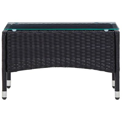 vidaXL Konferenční stolek černý 60 x 40 x 36 cm polyratan