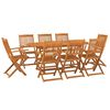 vidaXL 9d&iacute;ln&yacute; zahradn&iacute; j&iacute;deln&iacute; set 180x90x75 cm masivn&iacute; ak&aacute;ciov&eacute; dřevo