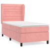 vidaXL Box spring postel s matrac&iacute; růžov&aacute; 100x200 cm samet