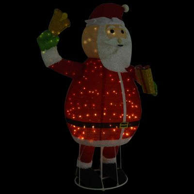 vidaXL Dekorativní vánoční Santa Claus s LED luxusní tkanina 180 cm