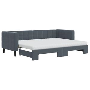 vidaXL V&aacute;lenda s přist&yacute;lkou a matracemi tmavě &scaron;ed&aacute; 80 x 200 cm samet