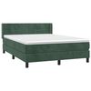 vidaXL Box spring postel s matrac&iacute; tmavě zelen&aacute; 140x190 cm samet