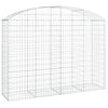 vidaXL Klenut&yacute; gabionov&yacute; ko&scaron; 200 x 50 x 140/160 cm pozinkovan&eacute; železo