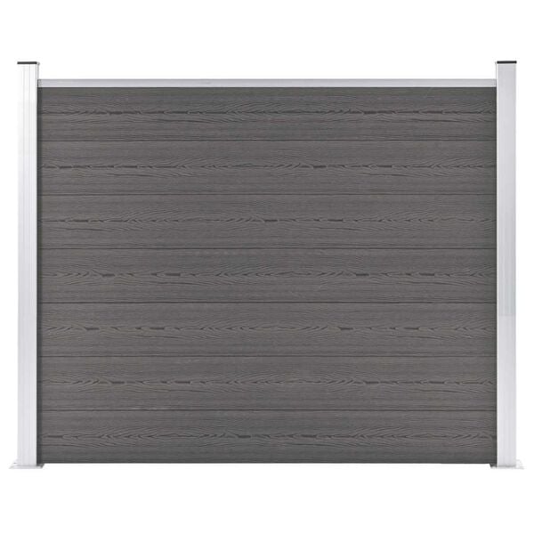 vidaXL Plotový dílec WPC 180 x 146 cm šedý