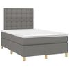 vidaXL Box spring postel s matrac&iacute; tmavě &scaron;ed&aacute; 120x190 cm textil