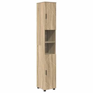 vidaXL Koupelnov&aacute; skř&iacute;ň s &uacute;loži&scaron;těm Sonoma dub 30 x 35 x 192 cm